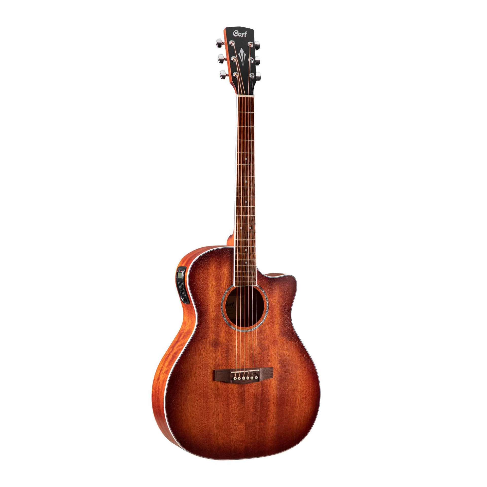Cort GA-MEDX M OP Grand Auditorium Acoustic Guitar in Open Pore All Mahogany - Image 6