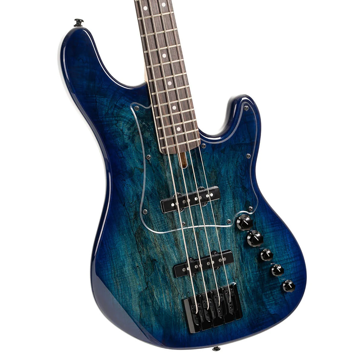 Cort GB-Fusion 4 Stiring Electric Bass - Blue Burst with bag - Image 3