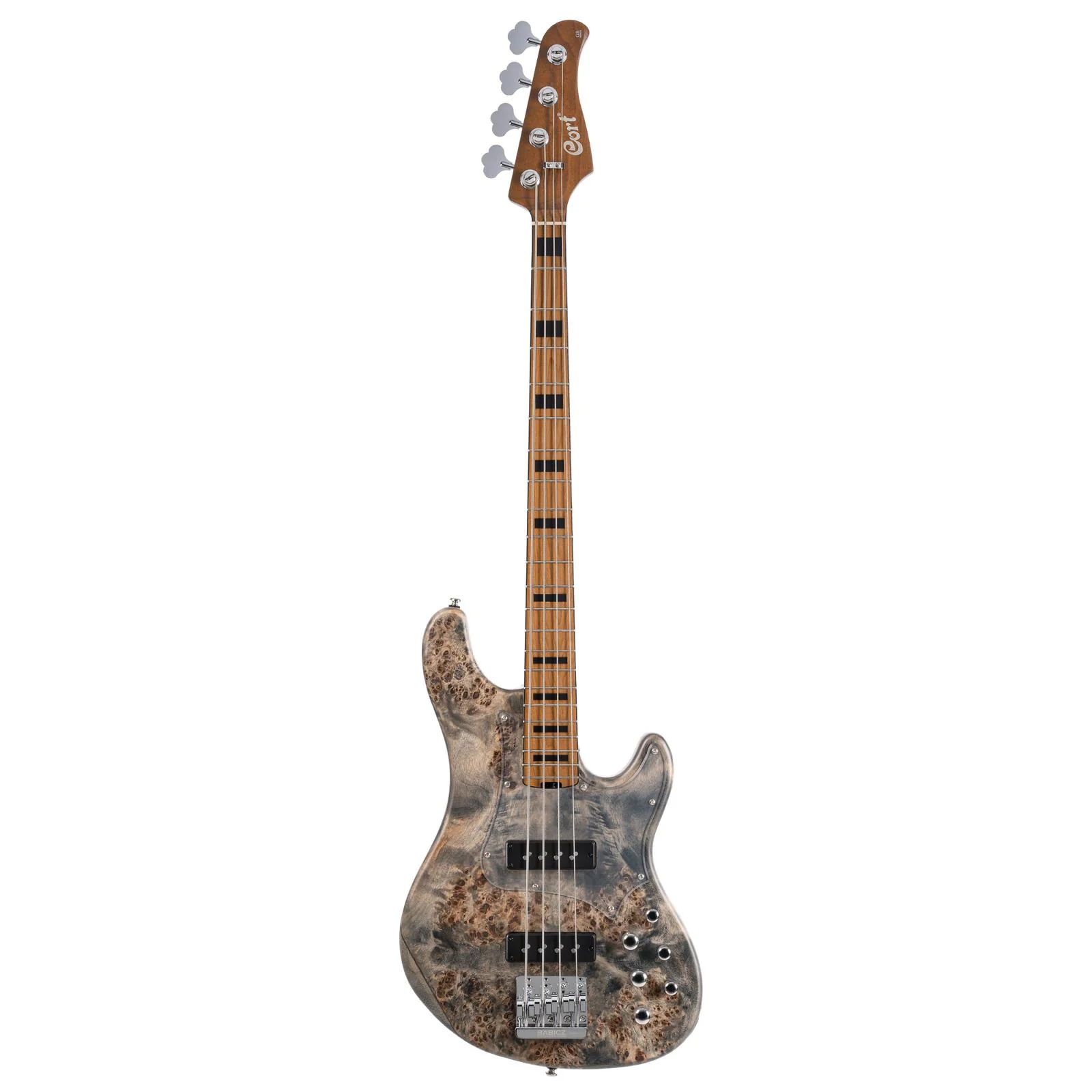Cort GB Modern 4 Electric Guitar with Case - Open Pore Charcoal Grey - Image 2