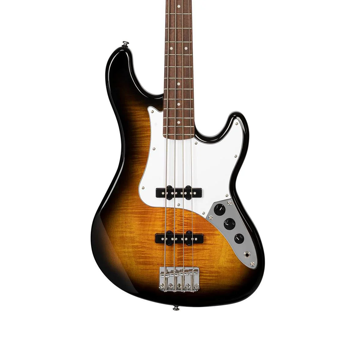 Cort GB24JJ GB Series Electric Bass Guitar in 2-Tone Burst Finish - Image 2