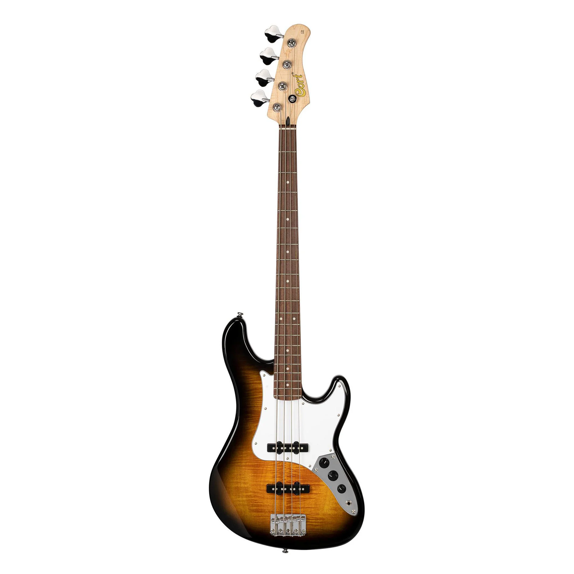 Cort GB24JJ GB Series Electric Bass Guitar in 2-Tone Burst Finish - Image 4