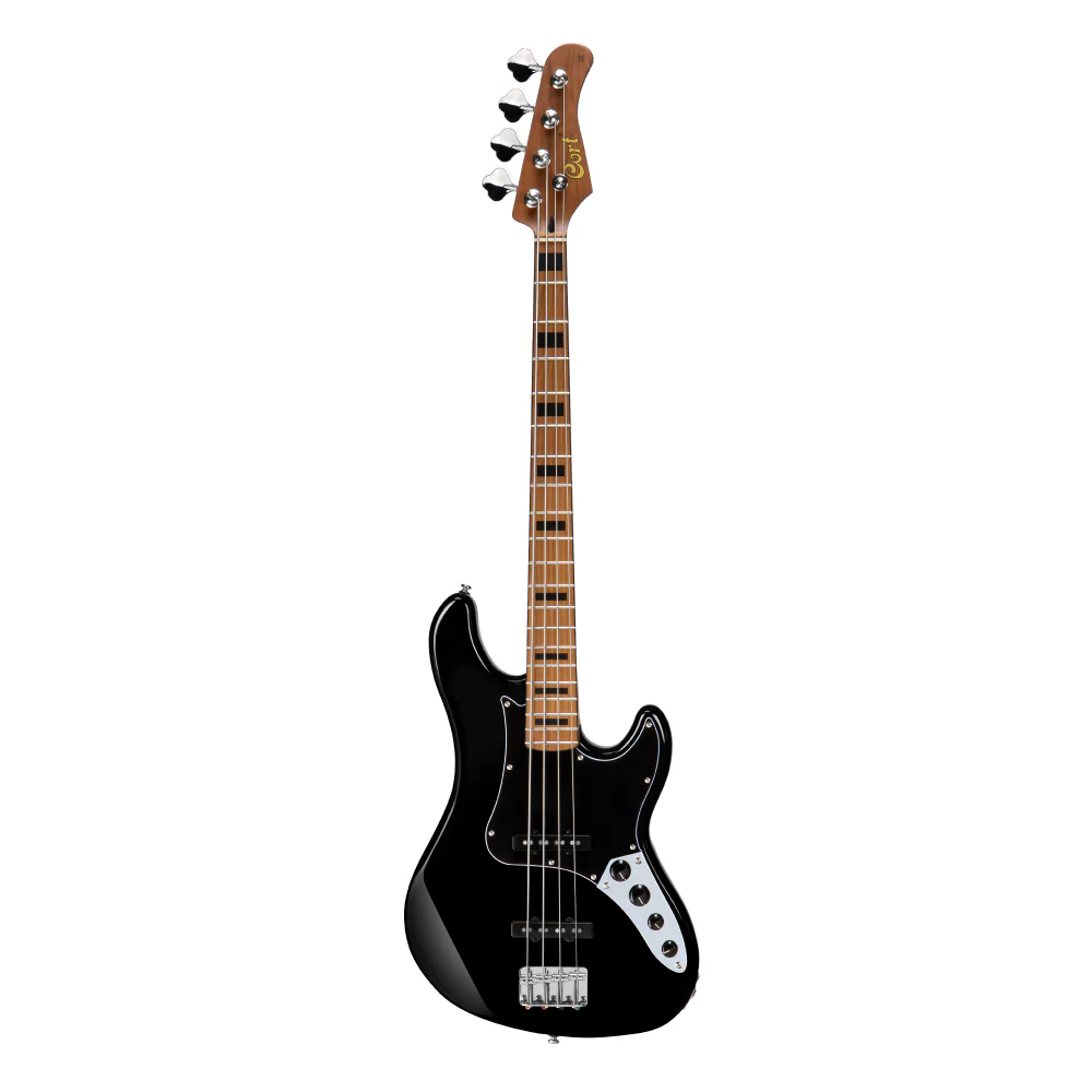 Cort GB64JJ BK 4-String Bass Guitar in Black - Image 5