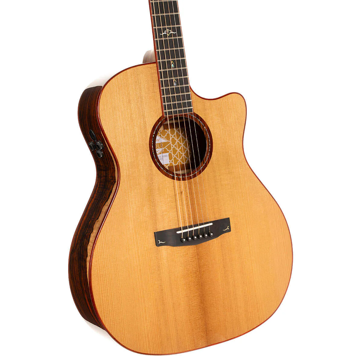Cort Gold A10 Cocobolo GA Acoustic Guitar w/Case - Natural - Image 2