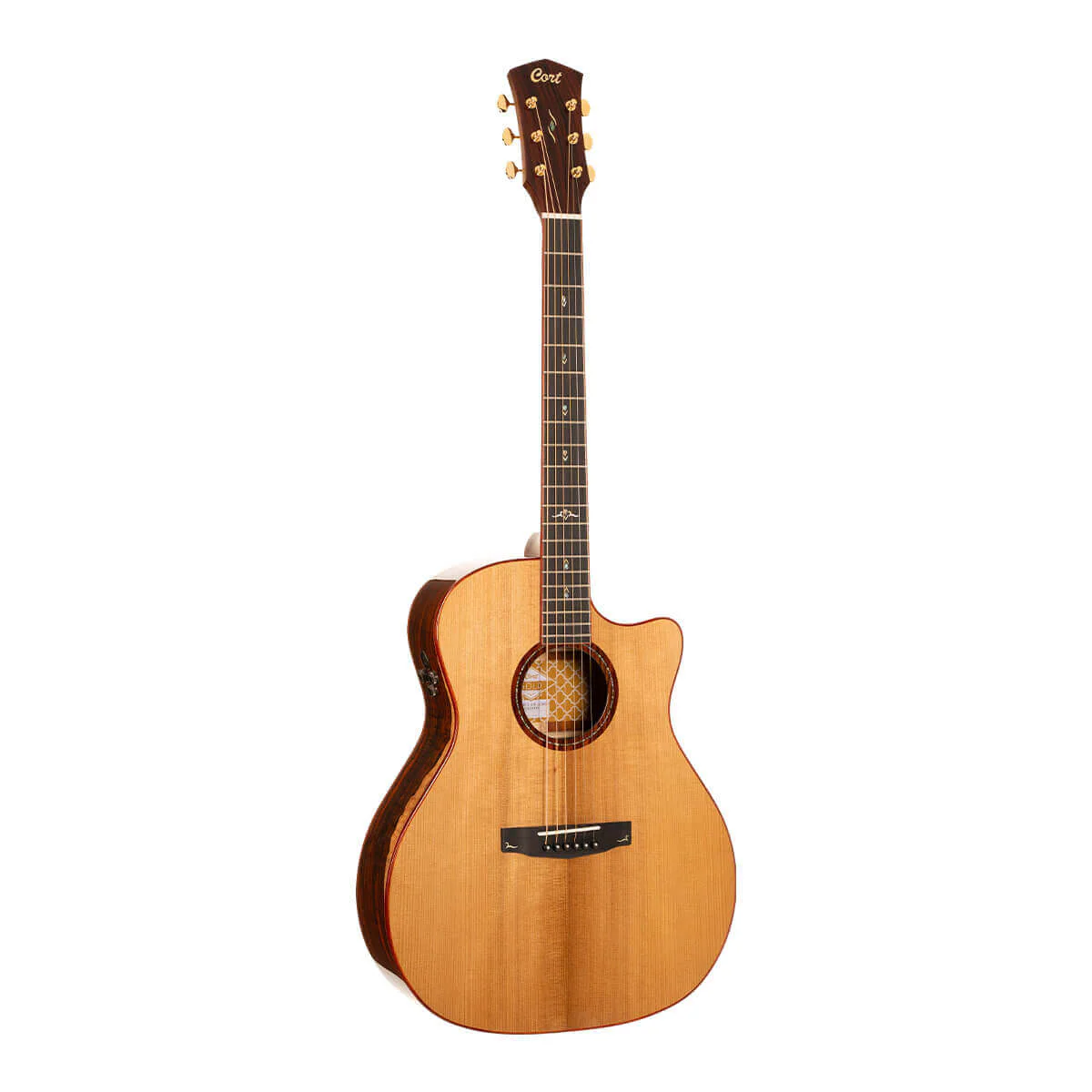 Cort Gold A10 Cocobolo GA Acoustic Guitar w/Case - Natural - Image 8