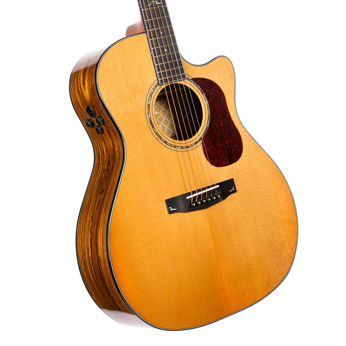 Cort Gold A6 Bocote GA Acoustic Guitar w/Soft Case - Gloss Natural - Image 2