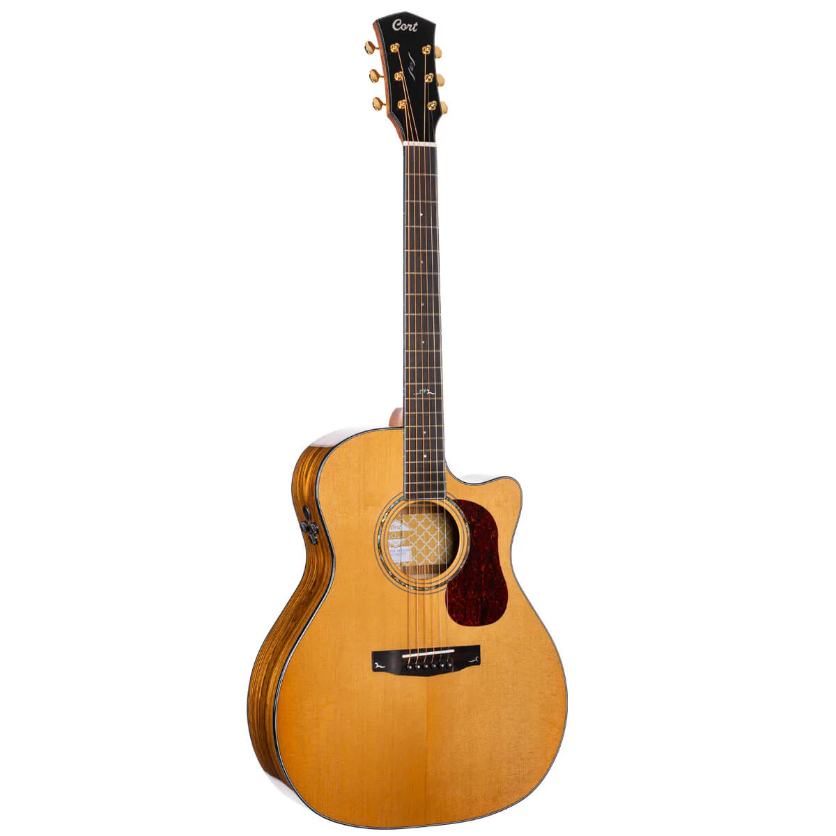 Cort Gold A6 Bocote GA Acoustic Guitar w/Soft Case - Gloss Natural - Image 5