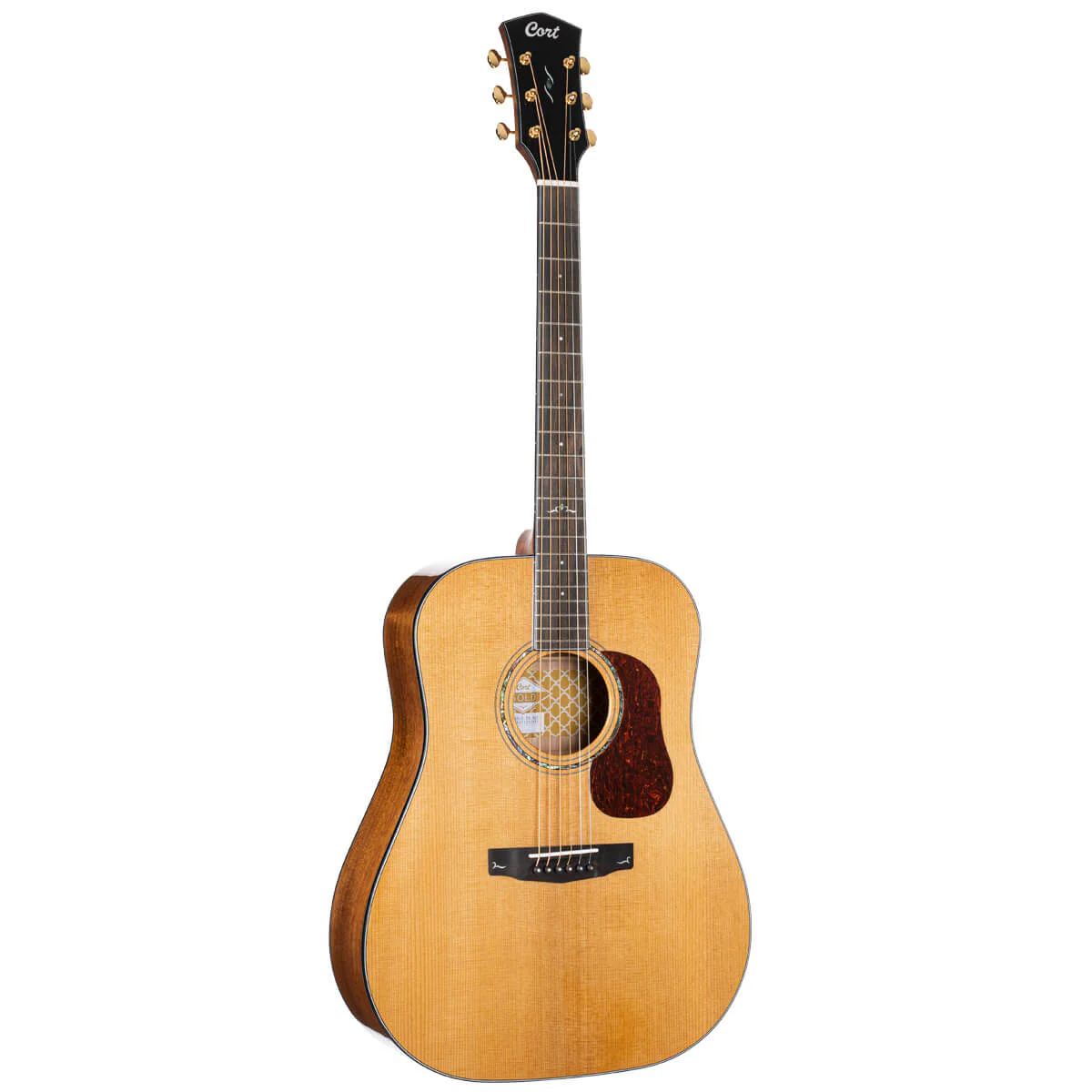 Cort Gold D6 Dreadnought Acoustic Guitar w/Soft Case - Gloss Natural - Image 10