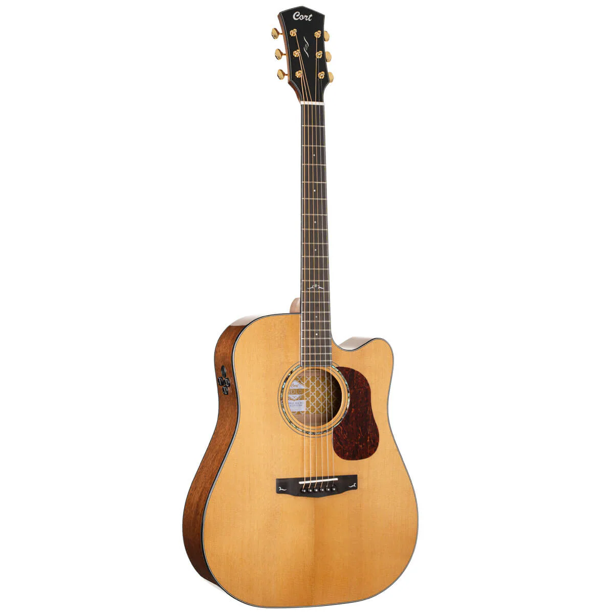 Cort Gold DC-6 Dreadnought Acoustic Guitar w/Soft Case - Gloss Natural - Image 6