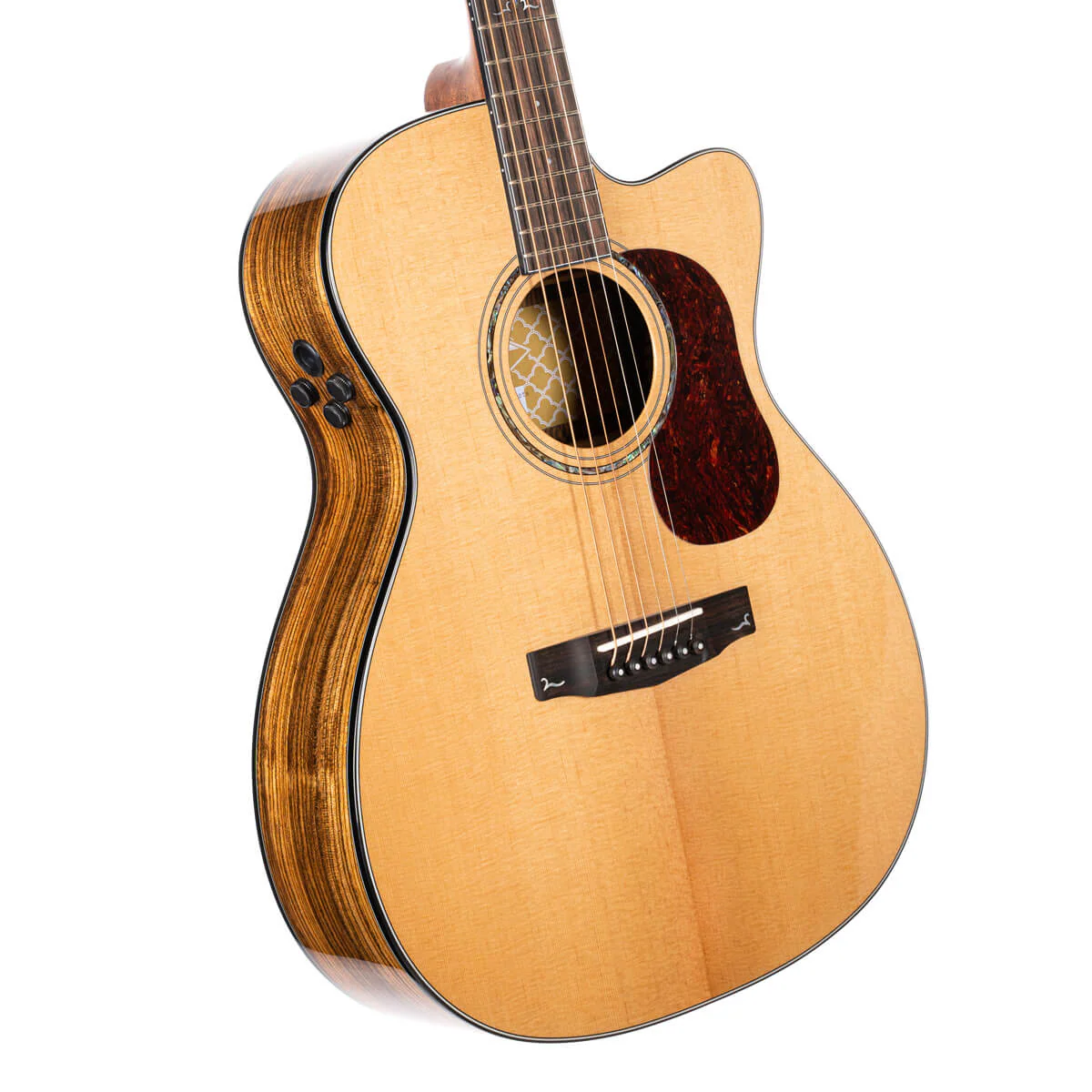 Cort Gold OC6 Bocote Acoutic Guitar w/Soft Case - Natural - Image 5