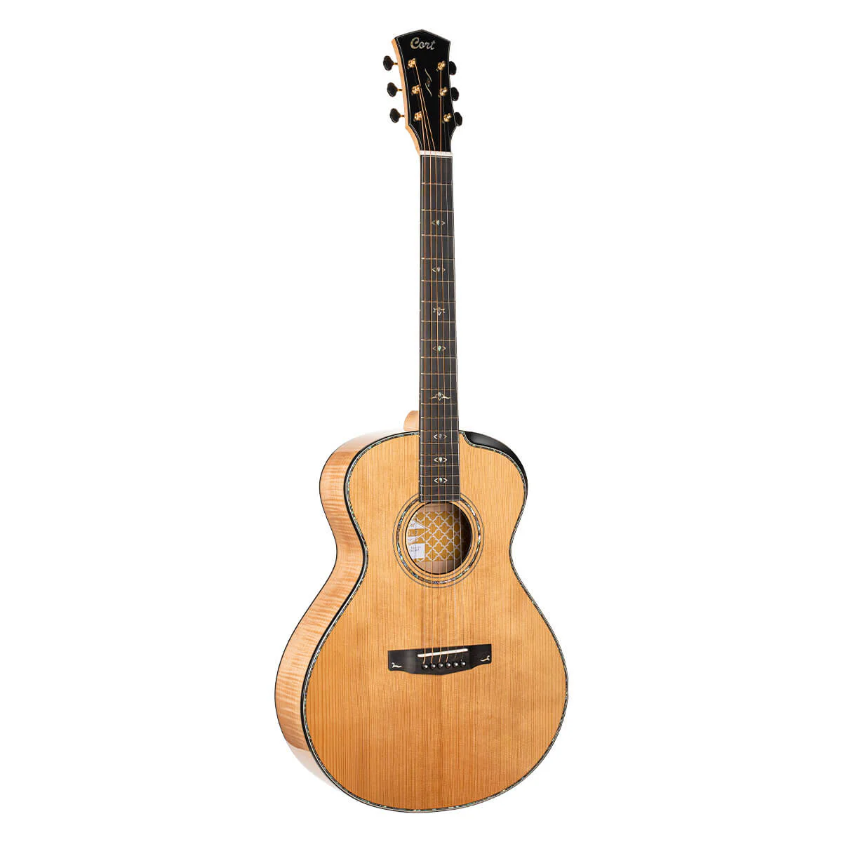 Cort Gold Passion Acoustic Guitar w/Soft Case - Gloss Natural - Image 10