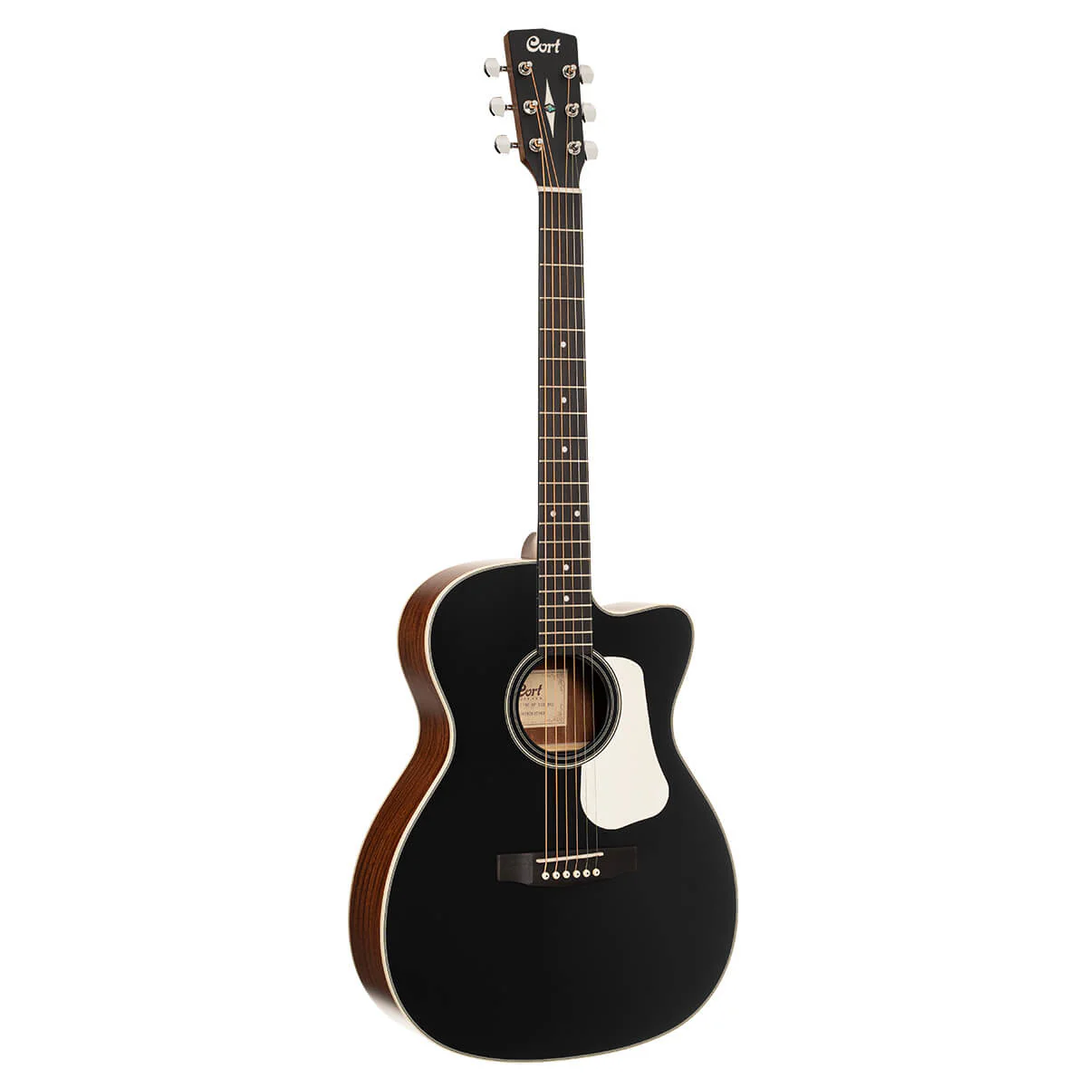 Cort L100 OCF-CED BKS Grand Concert Acoustic Guitar - Black Satin