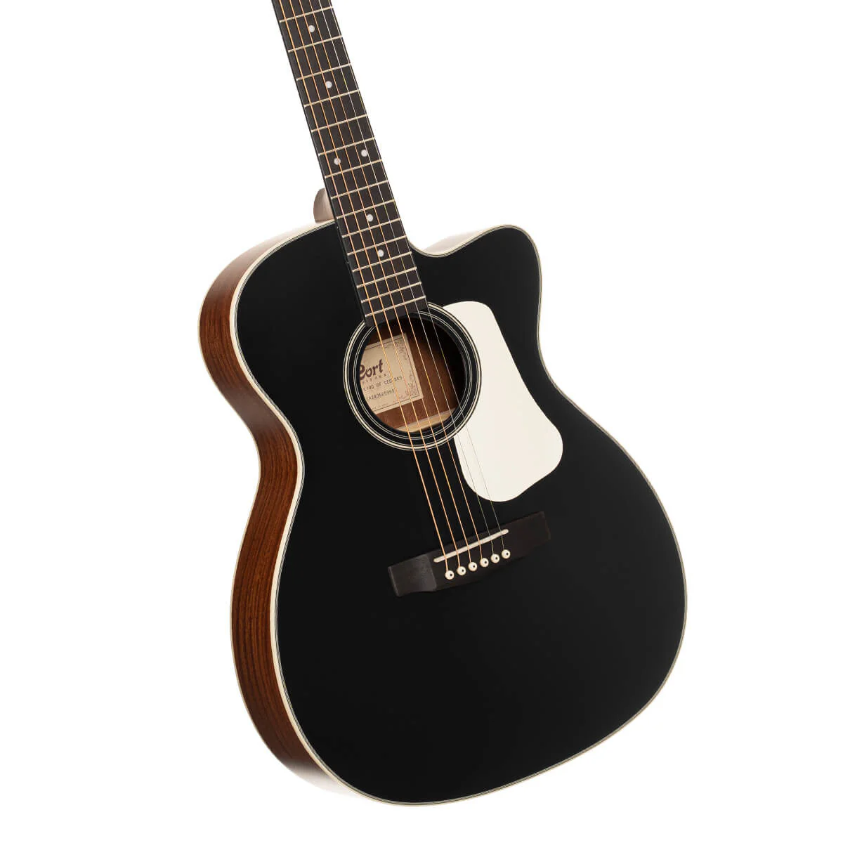 Cort L100 OCF-CED BKS Grand Concert Acoustic Guitar - Black Satin - Image 3