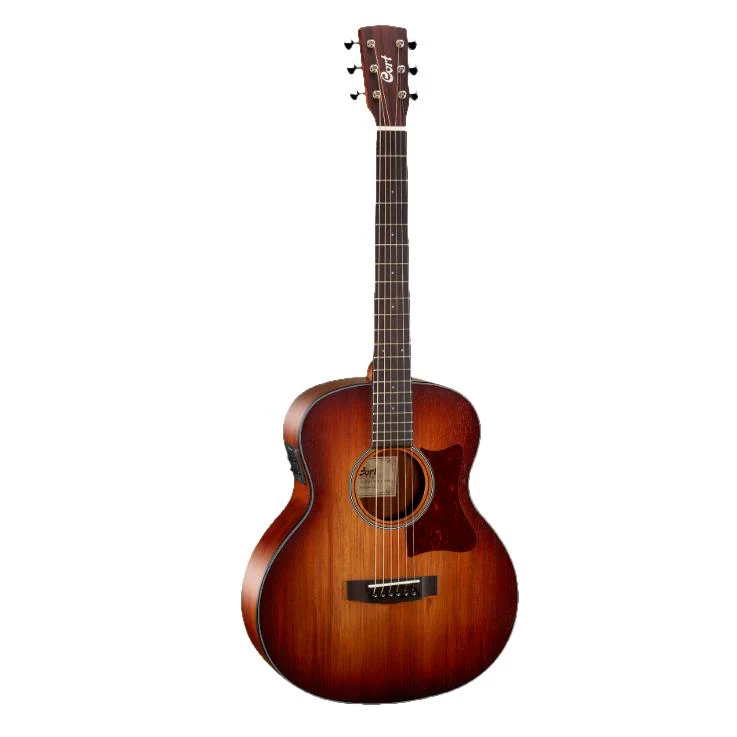 Cort Little CJ Blackwood Jumbo Acoustic Guitar with Gig Bag - Lightburst - Image 4