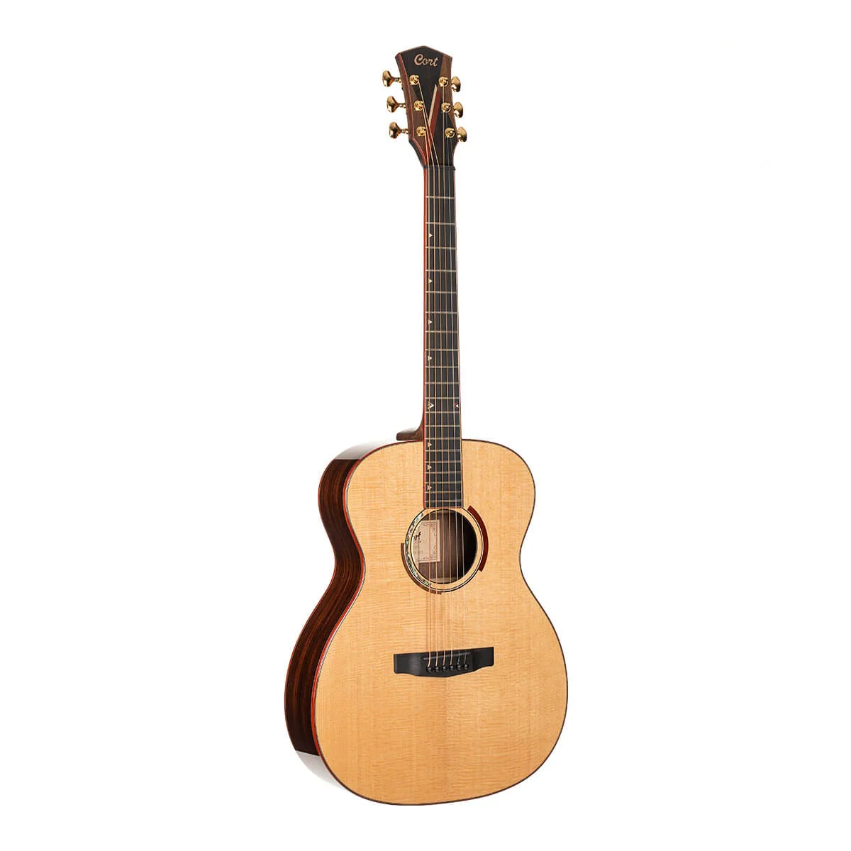 Cort Masterpiece Abstract Delta Acoustic Guitar w/Case - Natural - Image 7