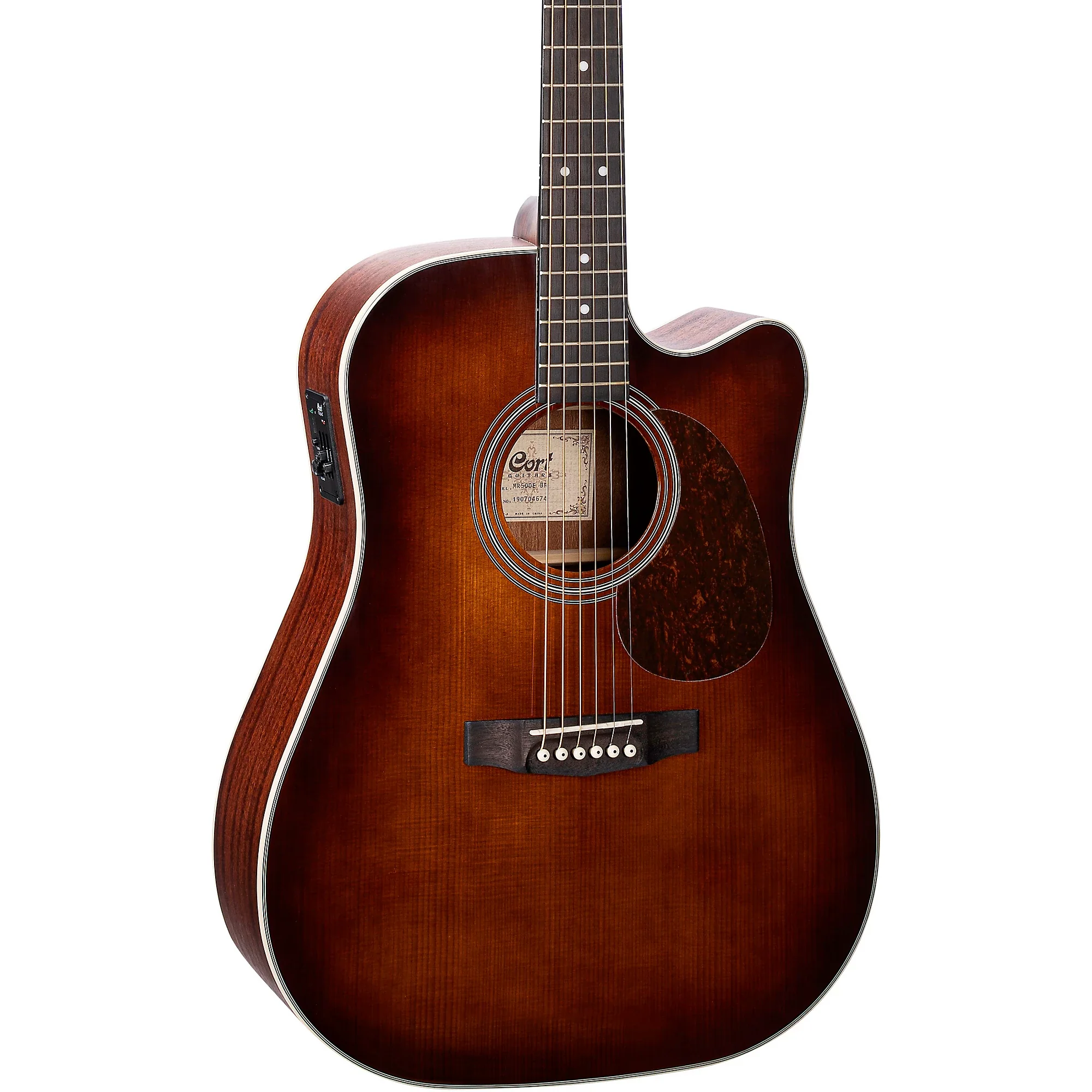 Cort MR500E BR Acoustic Guitar w/Deluxe Bag - Brown Burst (B-Stock) - Image 2