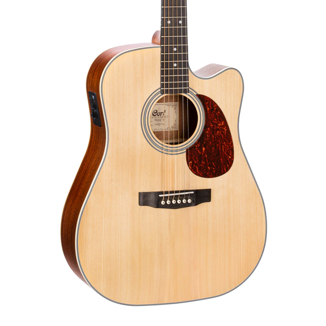 Cort MR500E OP Dreadnought Cutaway Acoustic Guitar - Open Pore - Image 2