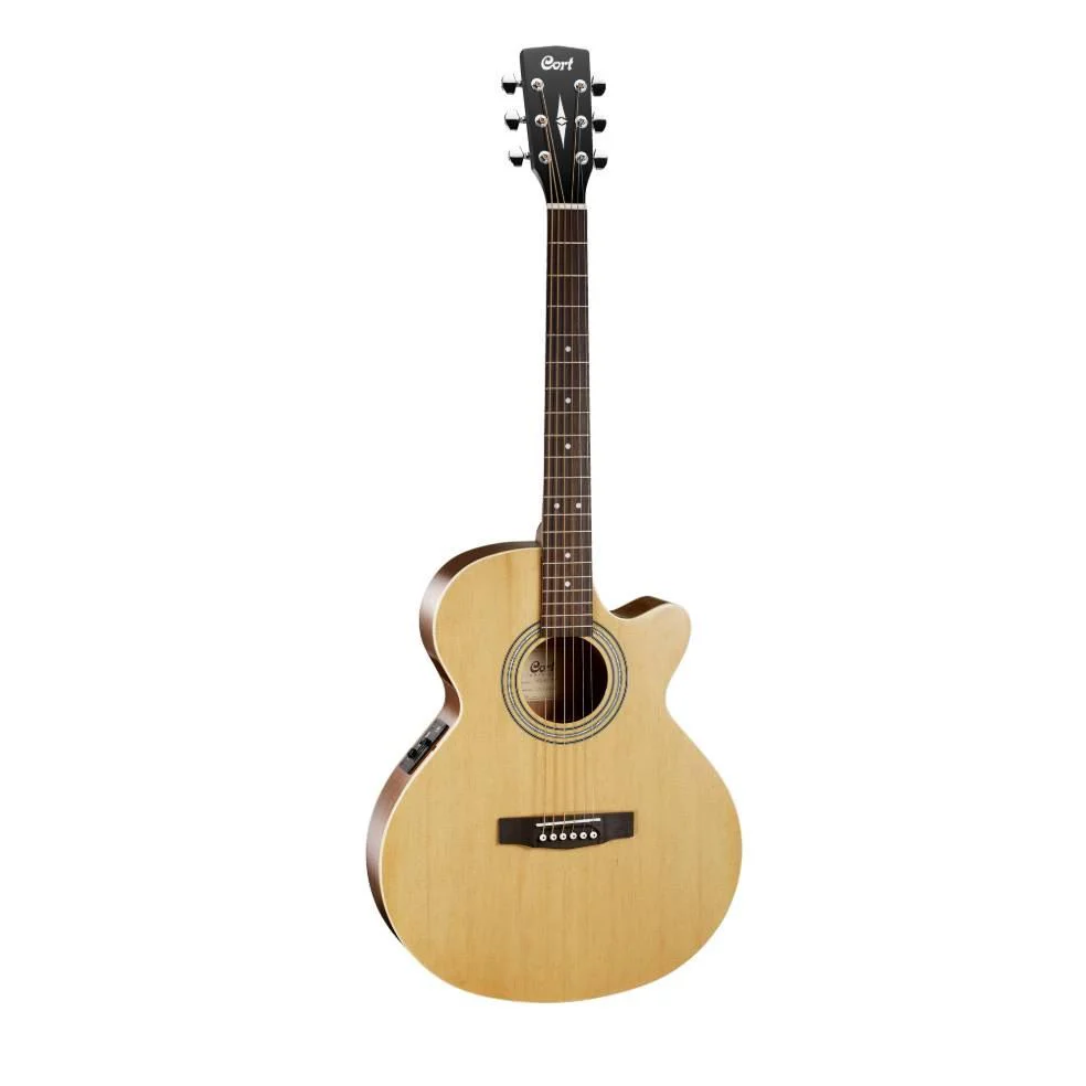 Cort SFX-ME OP Cutaway Acoustic Guitar Open Pore Finish with Bag - Image 4