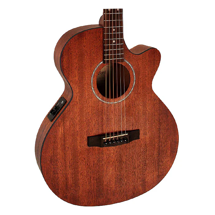 Cort SFX-MEM Acoustic Electric Guitar Mahogany Open Pore with Bag - Image 3