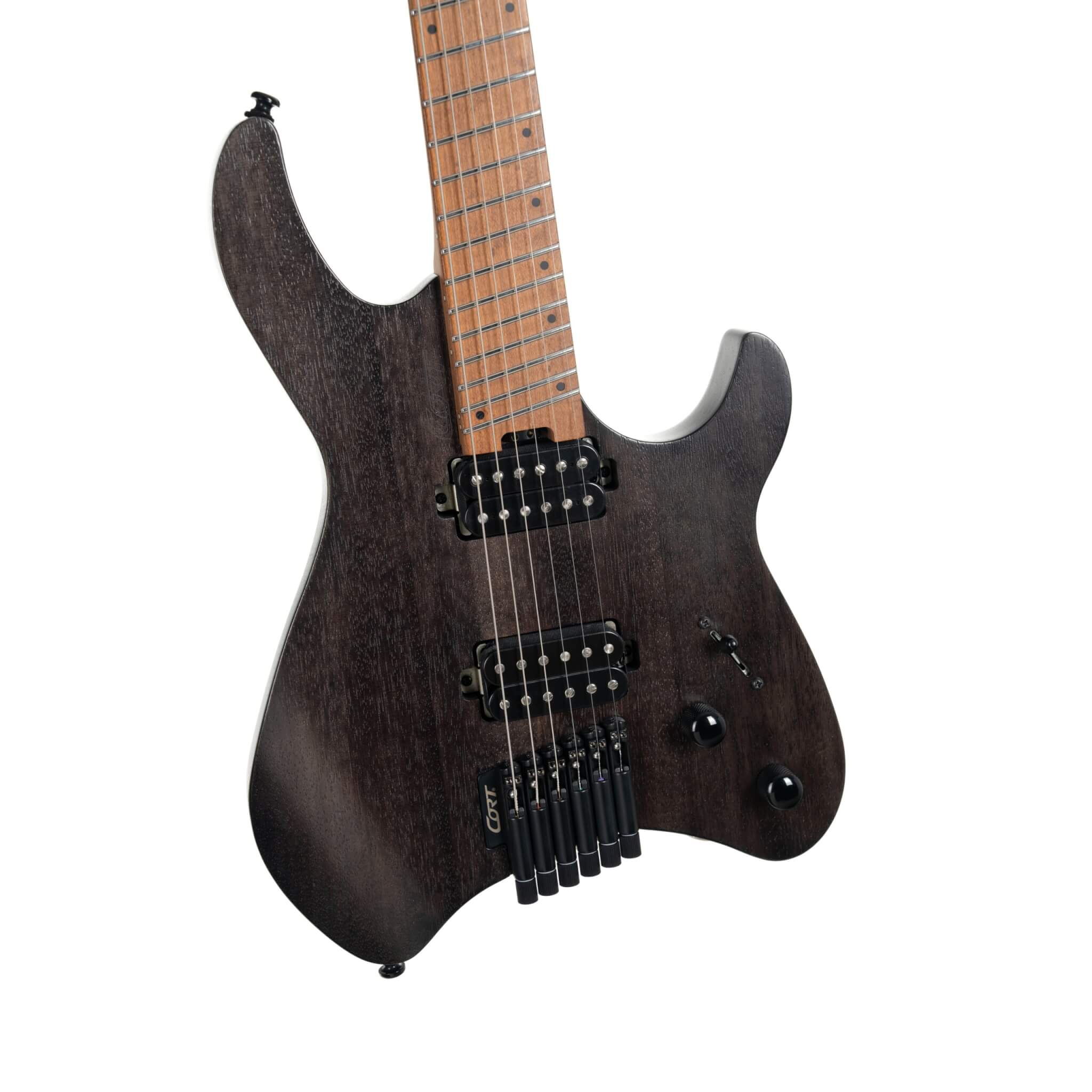 Cort Space G6MS SGTK Electric Guitar w/Bag - Semi Gloss Trans Black - Image 3