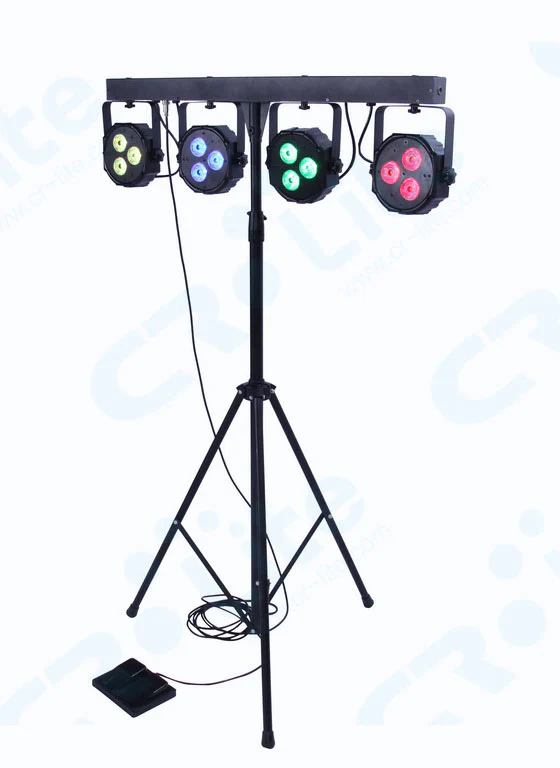 CR Lite Power Party Bar with four 9W Wash Par Lights and Footswitch - Image 3
