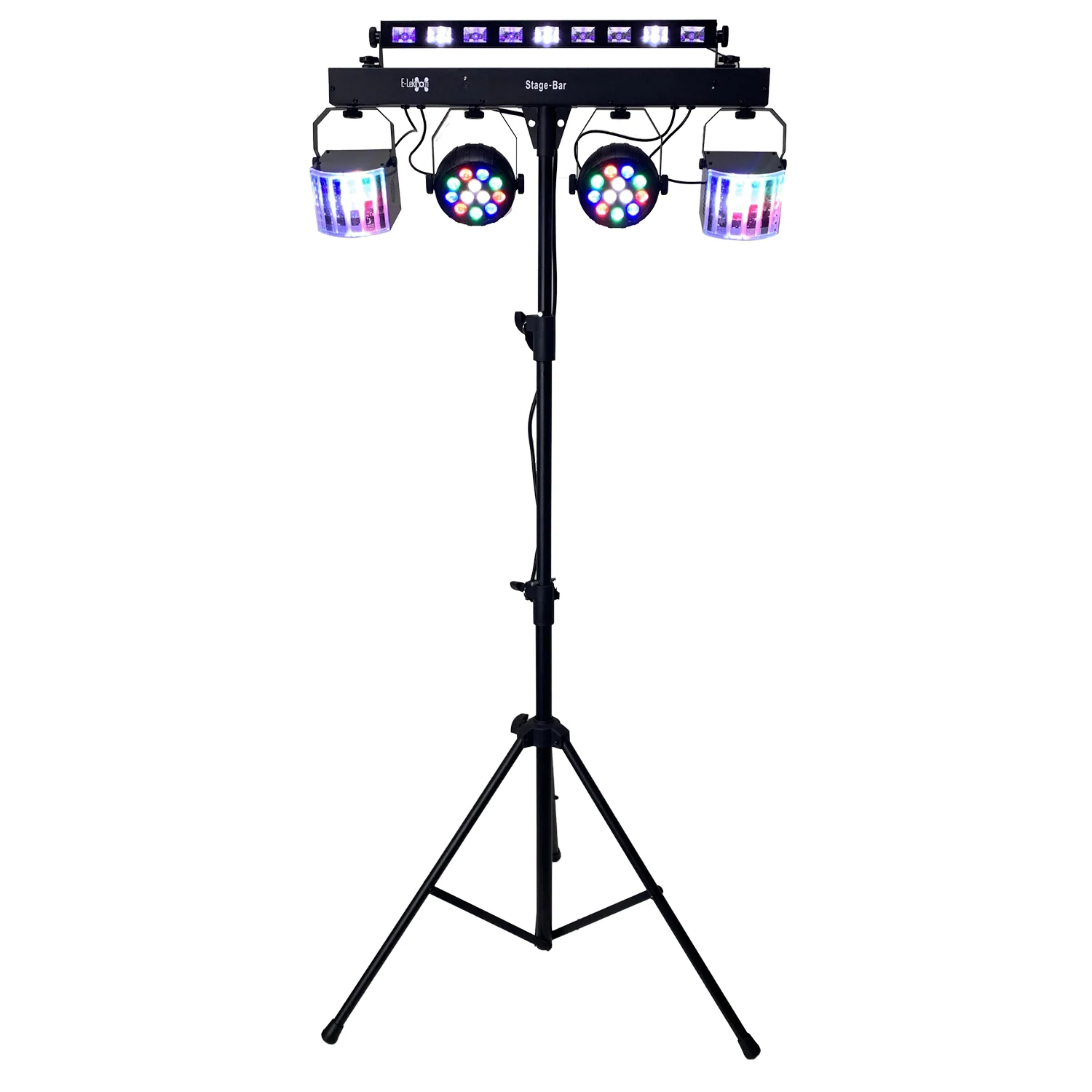 CR Lite Stage Party Bar 5 in 1 Party Light Set with Pars, Derbys, UV Bar - Image 3