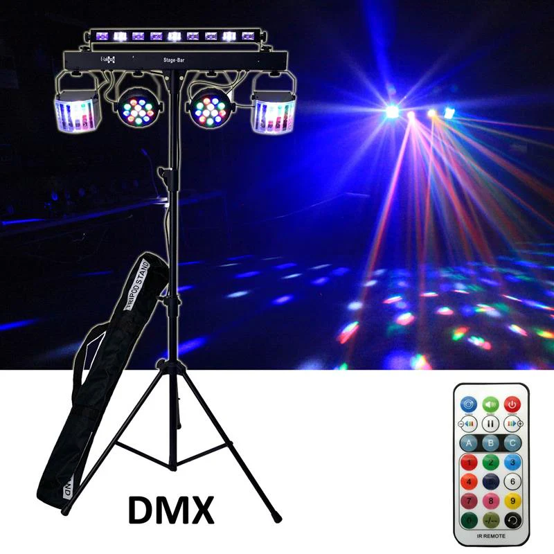 CR Lite Stage Party Bar 5 in 1 Party Light Set with Pars, Derbys, UV Bar - Image 4