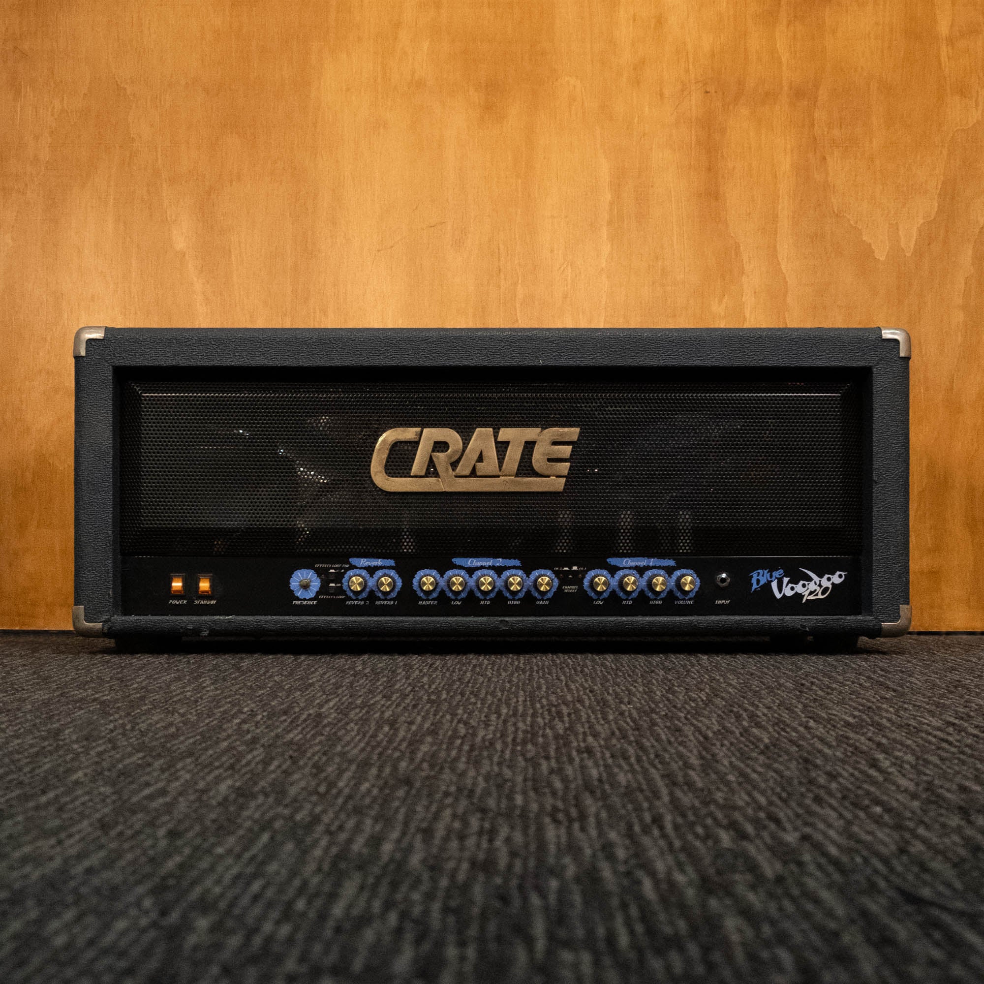 Crate BV-120H 120w Blue Voodoo Tube Guitar Amplifier Head (BV1WH10012) - Preloved