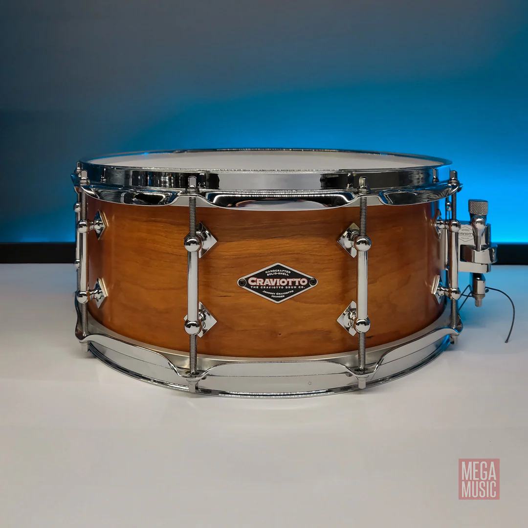 Craviotto Custom Shop Snare Drum 14 x 5.5 inch Cherry with 45¬∞ Edges - Image 2