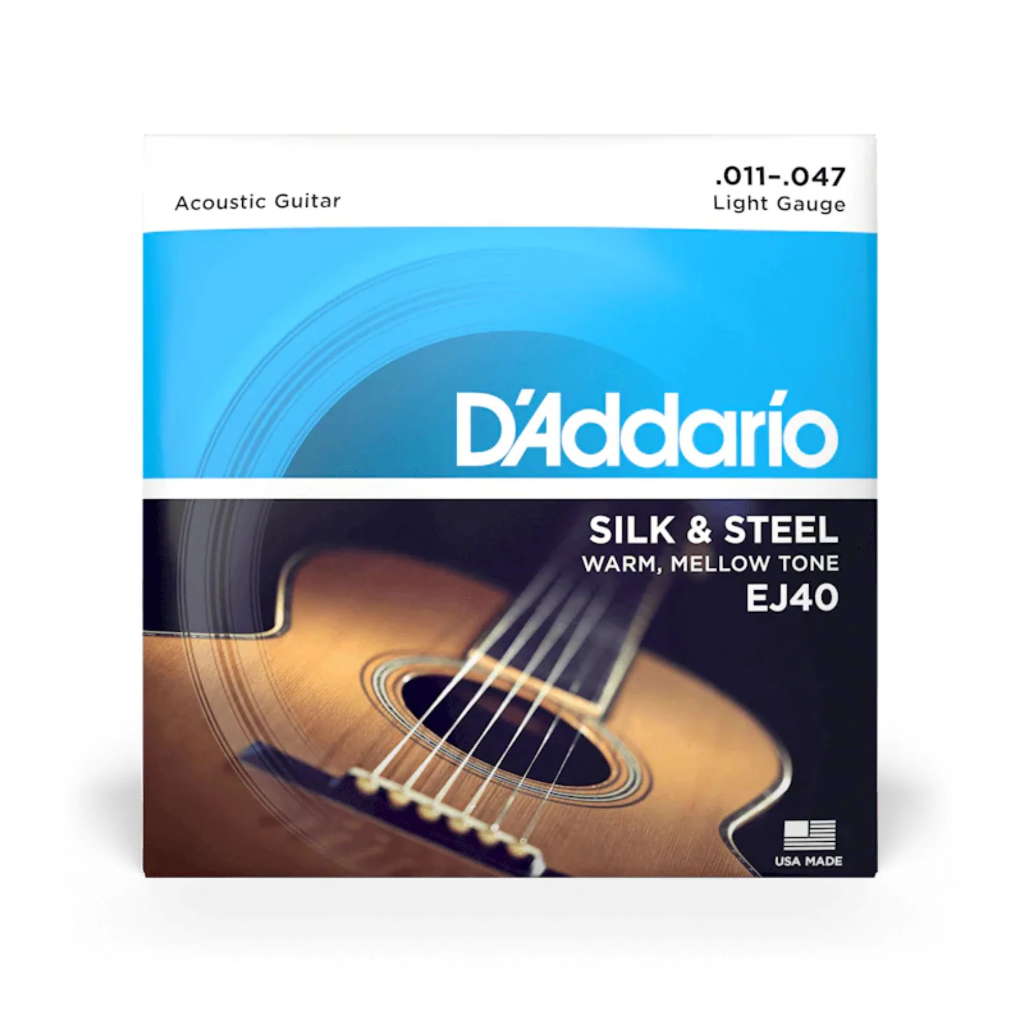 D’Addario EJ40 Silk & Steel Folk Guitar Strings (11-47)