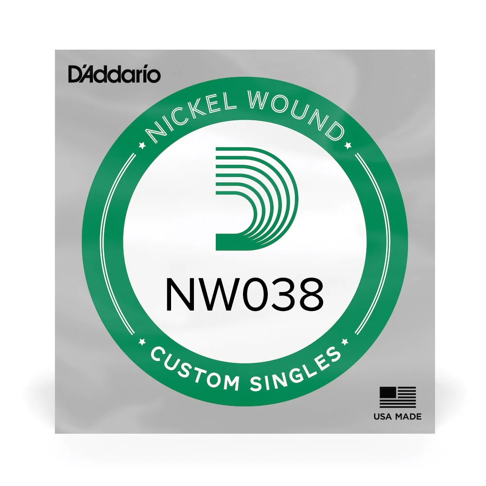 Daddario 038 Single Nickel Wound Guitar String