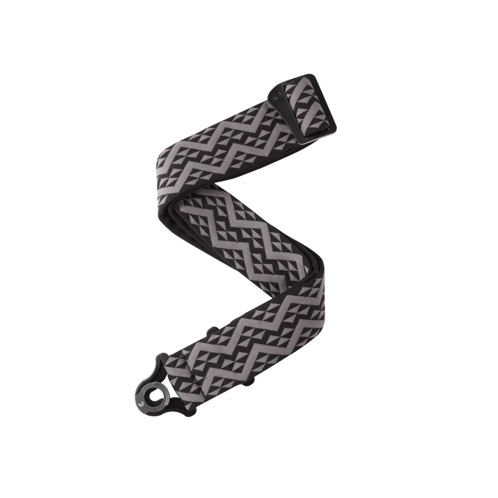 D'Addario Auto Lock Padded Guitar Strap - Black Padded Geometric - Image 3