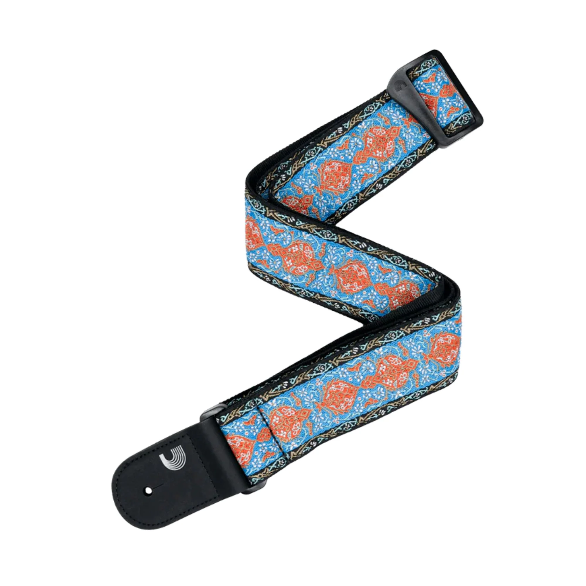 D'Addario Eco Woven Guitar Strap - Blue/Orange