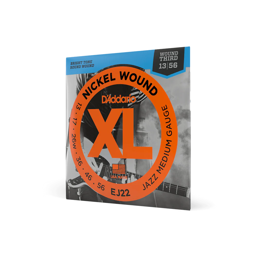 D''Addario EJ22 13-56 Jazz Medium Electric Guitar Strings-XL Nickel Strings - Image 3