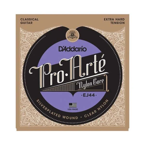D'Addario EJ44 Pro-ArtÃ© Nylon Classical Guitar Strings, Extra Hard Tension
