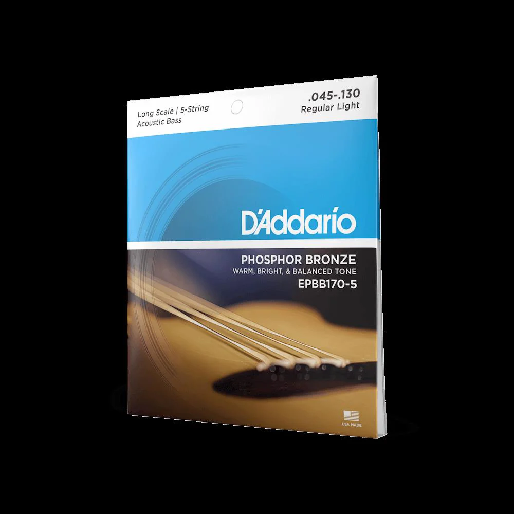 D'Addario EPBB170-5 45-130 Phosphor Bronze 4-String Acoustic Bass Guitar Strings - Image 5