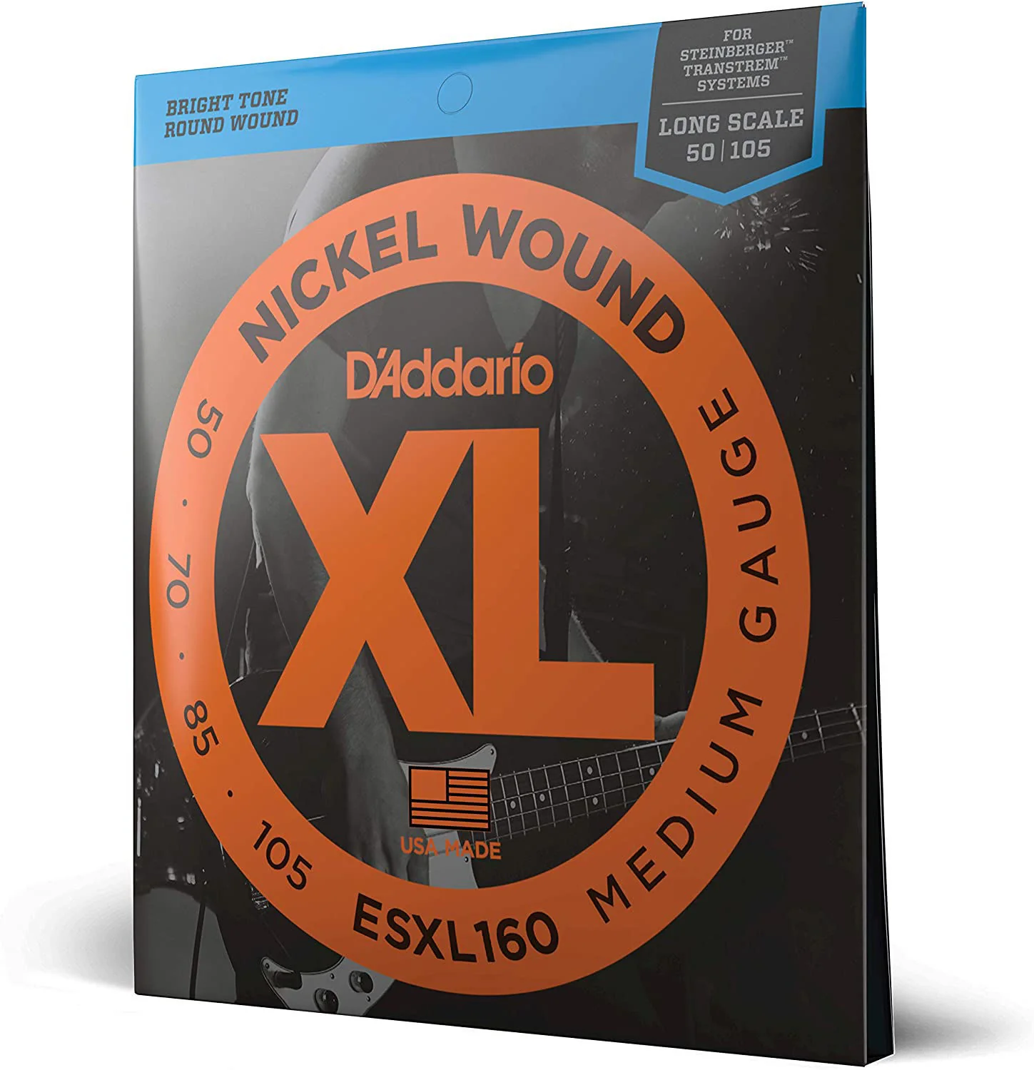 D'Addario ESXL160 50-105 Medium Nickel Wound Double Ball End Bass Guitar Strings - Image 5
