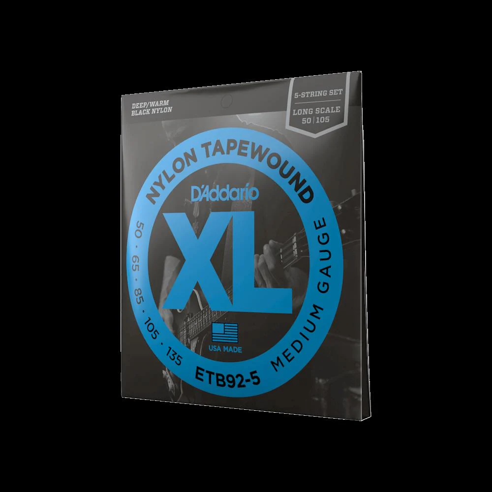 D'Addario ETB92-5 50-135 Medium Short Scale Tapewound 5-String Bass Guitar Strings - Image 5