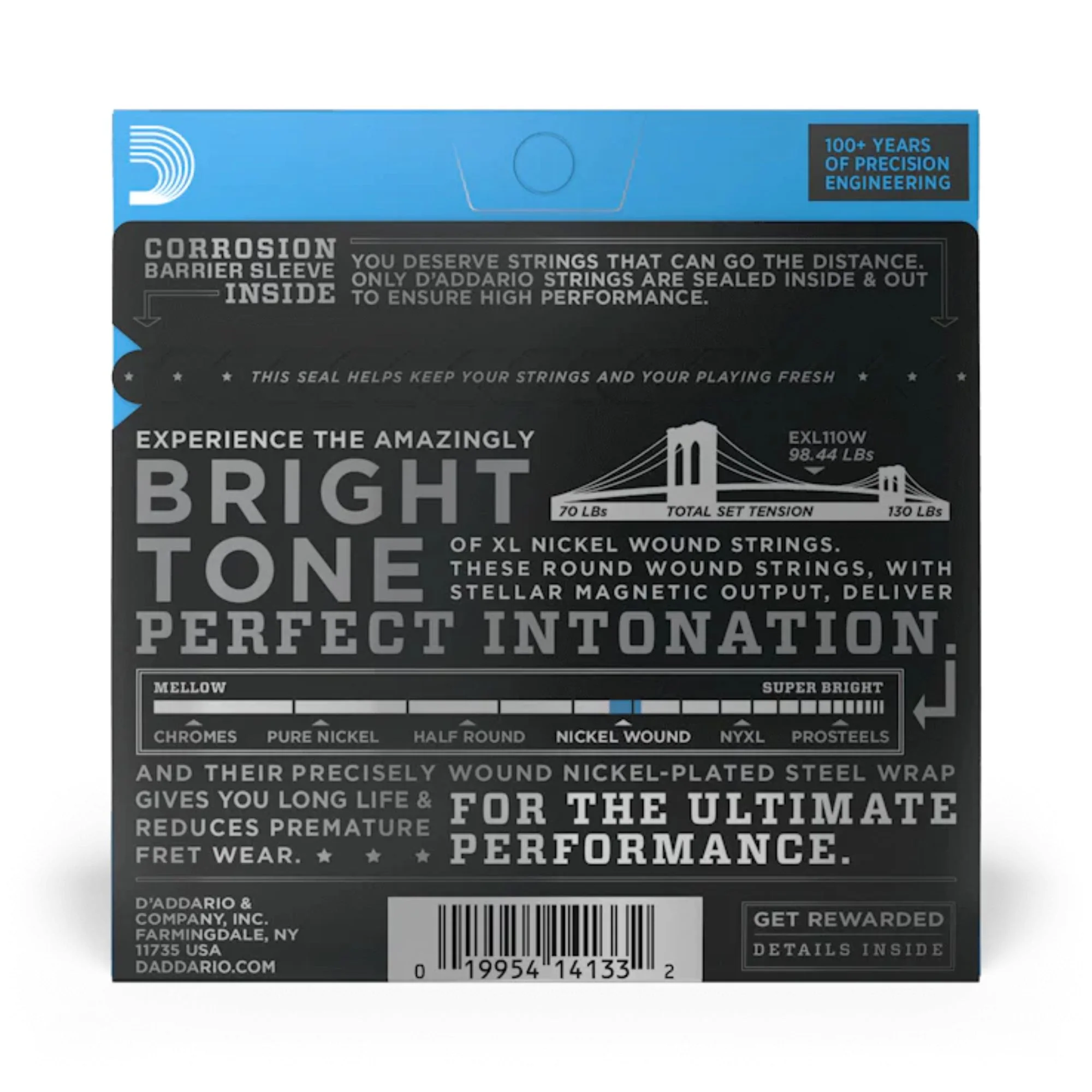 DAddario EXL110W Wound Thirds Electric Guitar Strings 10-46 Regular Light - Image 2