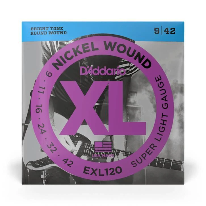 D'Addario EXL120 9-42 Super Light Electric Guitar Strings (3pk)
