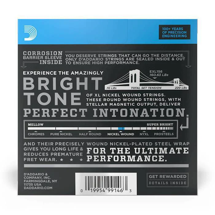 D'Addario EXL156 24-84 Nickel Wound Fender Bass VI Guitar Strings - Image 3