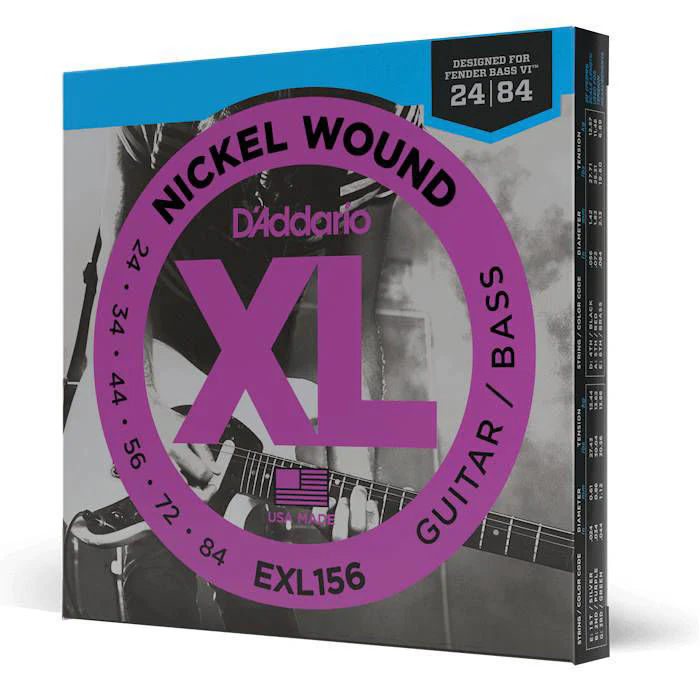 D'Addario EXL156 24-84 Nickel Wound Fender Bass VI Guitar Strings - Image 4