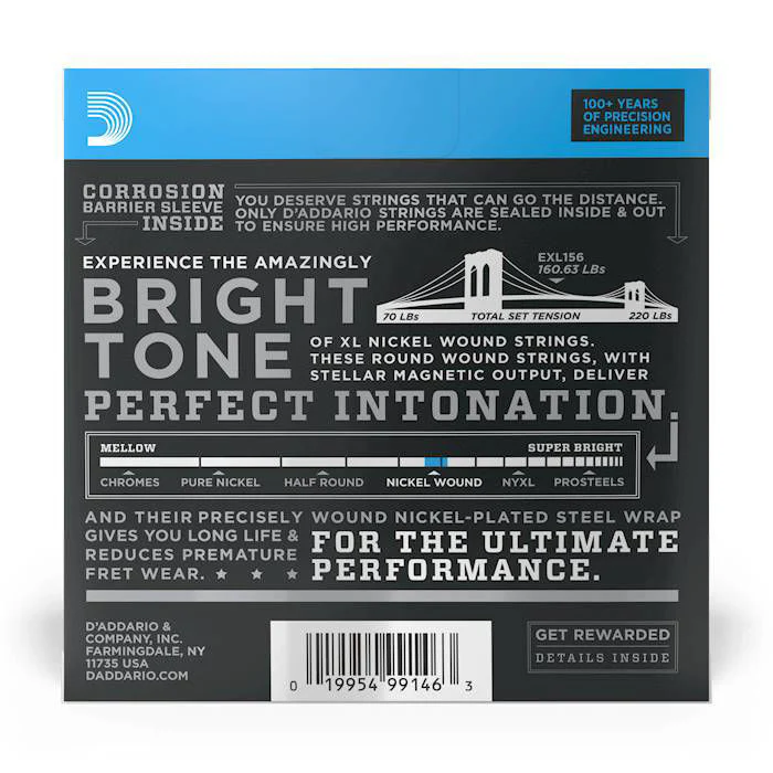 D'Addario EXL156 24-84 Nickel Wound Fender Bass VI Guitar Strings - Image 6