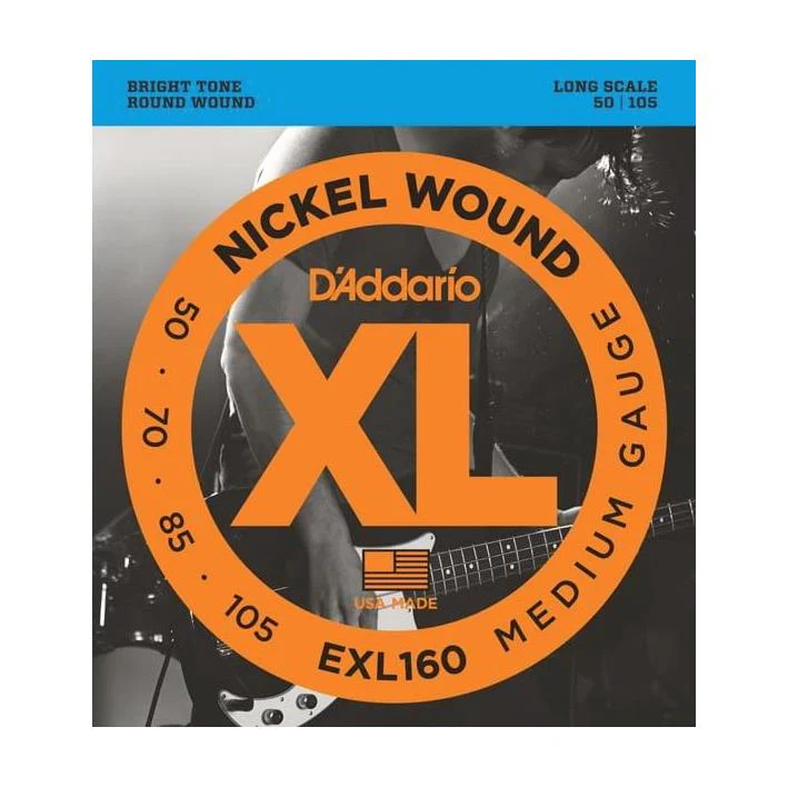 D'Addario EXL160 Bass Guitar Strings 50-105 Medium, Long Scale - Image 2