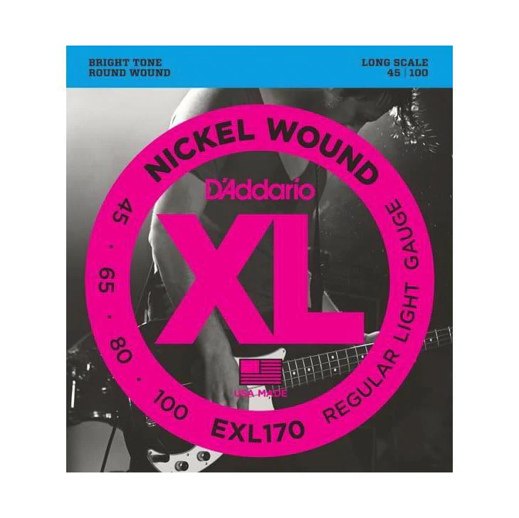 D'Addario EXL170 45-100 Light Bass Guitar Strings - Image 2