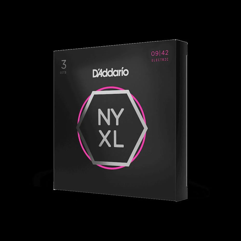 D'Addario NYXL09423P 09-42 Super Light Nickel Wound Electric Guitar Strings - 3 Pack - Image 2