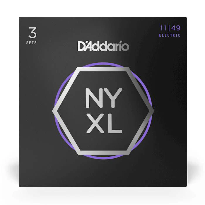 D'Addario NYXL11493P 11-49 Medium Nickel Wound Electric Guitar Strings - 3 Pack - Image 6