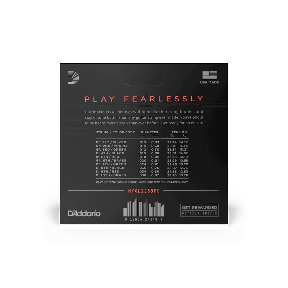 D'Addario NYXL1238PS E9 Pedal Steel Guitar Strings - 12-38 - Image 3