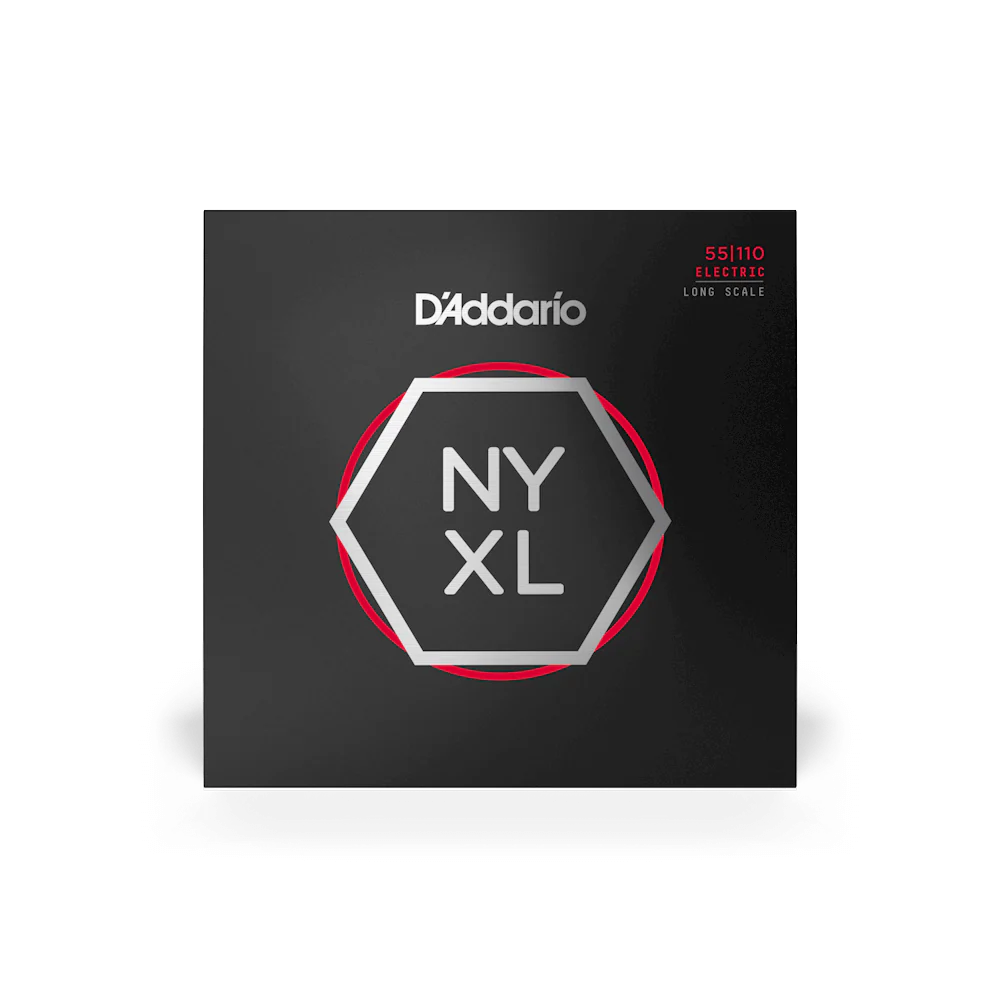 DAddario NYXL55110 Nickel Wound Bass Guitar Strings, Medium, 55-110, Long Scale