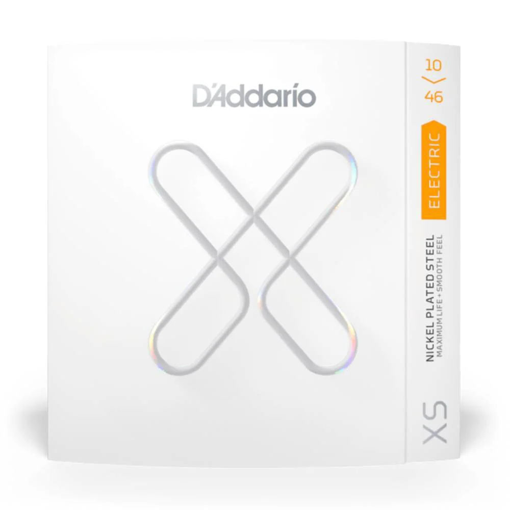 D'Addario XS Nickel Plated Steel Electric Guitar Strings Regular Light, 10-46