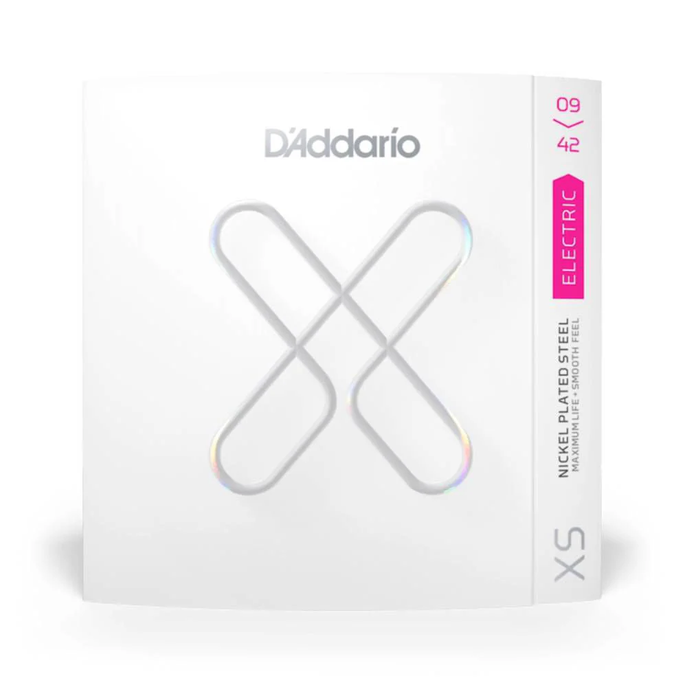 D'Addario XS Nickel Plated Steel Electric Guitar Strings Super Light, 9-42